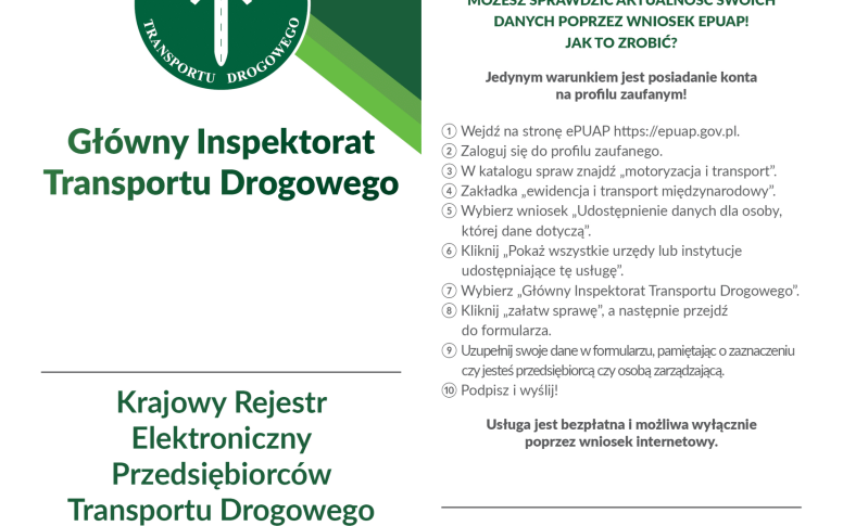 Krajowy Rejestr Elektroniczny Przedsiębiorców Transportu Drogowego